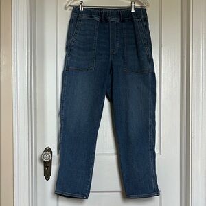 Madewell Pull on Wide-Leg Crop Jeans M